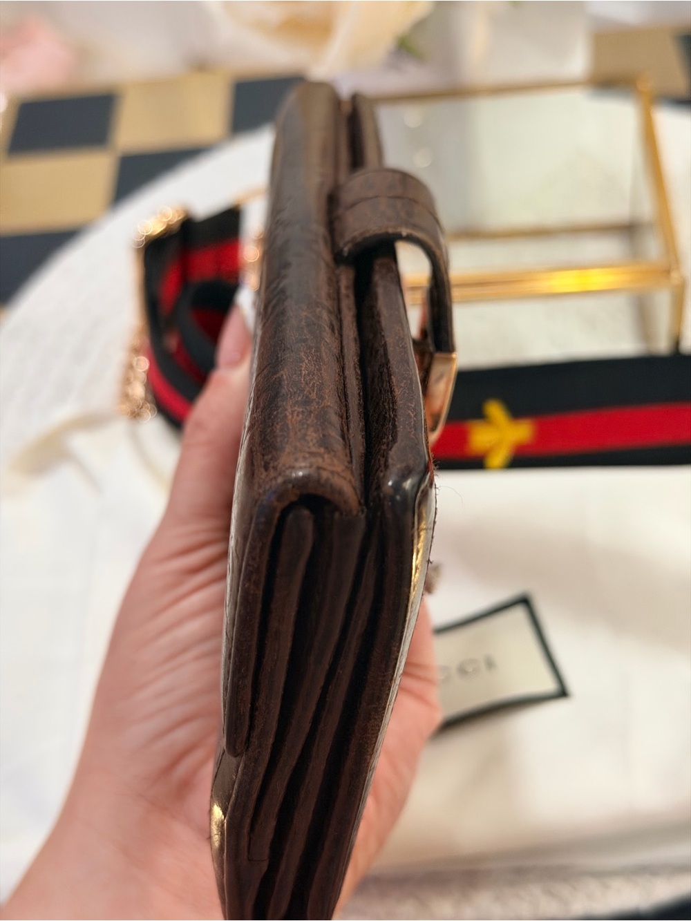 Gucci Signoria Continental Wallet in Guccissima leather | Bee Pattern Strap/-Bag - Picture 13 of 17